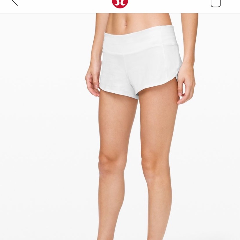 Brand new never worn white lululemon shorts.
